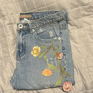 Z.CAVARICCI handcrafted, vintage, authentic floral, patch denim jeans. Size 12